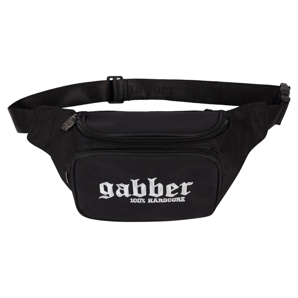 Hip-Bag 100% Hardcore Gabber – czarna, widok przodu